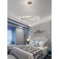 Křišťálový závěsný LED lustr APP1202-CP 78 cm zlatý/neutrální bílá