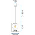 Závěsná lampa La Belle XVII zlatá/bílá