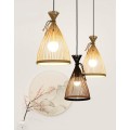 Závěsná lampa La Belle Boho II černá/hnědá