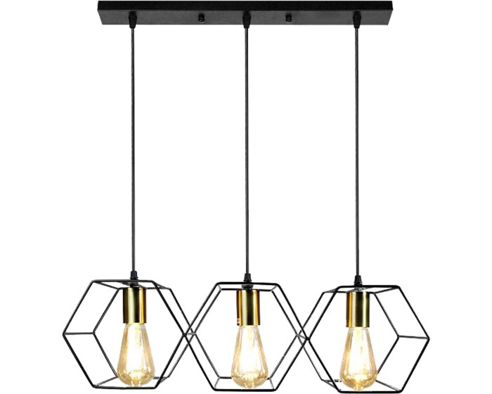 Závěsná lampa La Belle XIV černá/zlatá