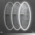 Nástěnné oválné zrcadlo s LED osvětlením DROP 50x120 cm