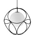 Závěsná lampa LA BELLE V černá/bílá