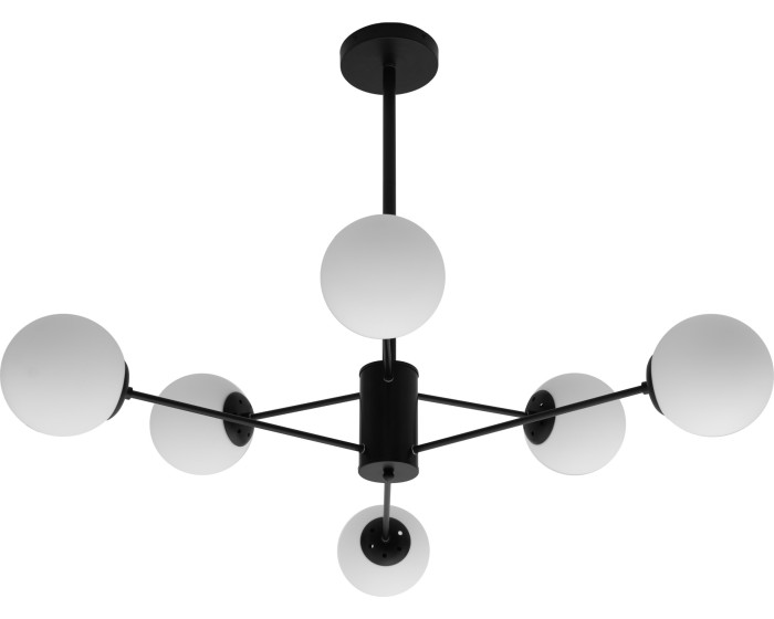 Stropní kovové svítidlo Industrial 6 APP262-6C černé