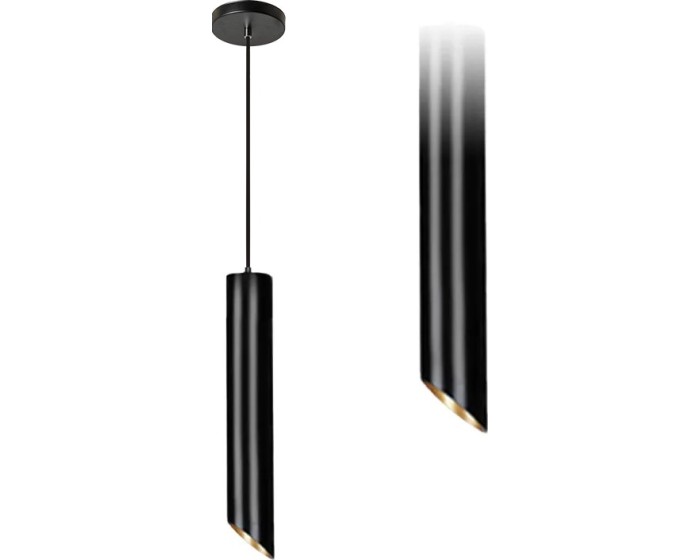 Visací stropní svítidlo APP573-1CP 20 cm černozlaté