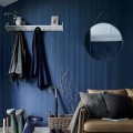 Kulaté zrcadlo LOFT se závěsným páskem 60 cm černé