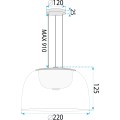 Závěsný LED lustr APP1690-1PC B čirý/neutrální bílá
