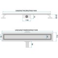 Lineární odtokový žlab Rea Neox Pro 80 cm stříbrný