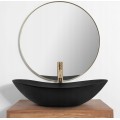 Keramické umyvadlo na desku Rea Royal Black Mat 61,5x35,5 cm matně černé