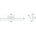 LED koupelnová svítilna nad zrcadlo 12W 50CM APP373-1W černá
