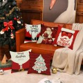 Vánoční 3D povlak na polštář Merry Christmas Santa 45x45 cm bílý/červený
