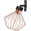 Nástěnná lampa Eira růžově zlatá/černá