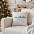 Vánoční povlak na polštář Merry Christmas 45x45 cm bílý/zlatý