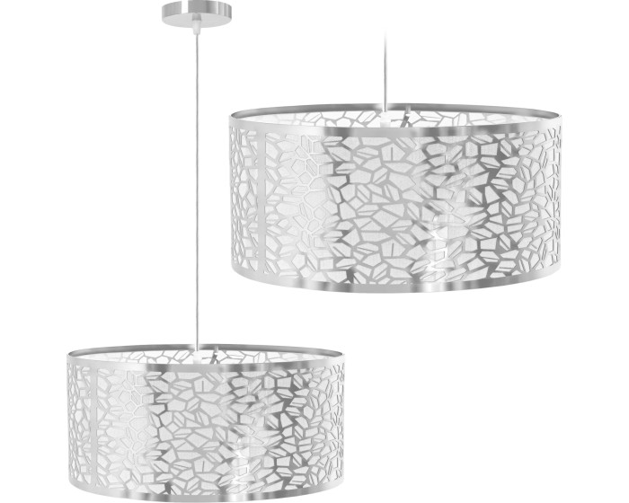 Závěsná lampa LA BELLE III stříbrná