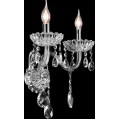 Křišťálová nástěnná lampa 300757 stříbrná