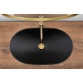 Keramické umyvadlo na desku Rea Royal Black Mat 61,5x35,5 cm matně černé