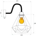 Nástěnná lampa Olava černá