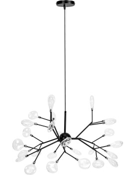 Závěsná lampa La Belle XXXX černá/bílá