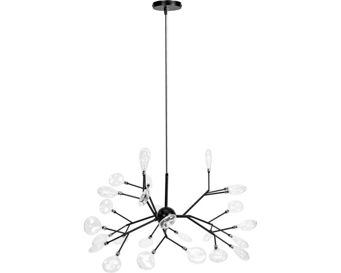 Závěsná lampa La Belle XXXX černá/bílá