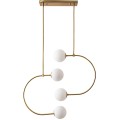 Závěsná lampa La Belle XXXXIII zlatá/bílá