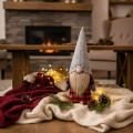 Vánoční skřítek ELF 055 - 50 cm červeno-šedý