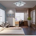 Křišťálové stropní LED svítidlo APP406-C chrom/neutrální bílá