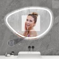 Nástěnné LED zrcadlo s reproduktorem Fog 100 cm stříbrné
