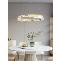 Křišťálový závěsný LED lustr APP1202-CP 78 cm zlatý/neutrální bílá