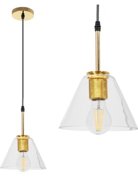 Závěsná lampa La Belle XXI zlatá
