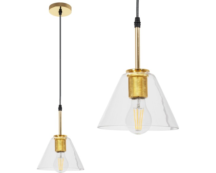 Závěsná lampa La Belle XXI zlatá