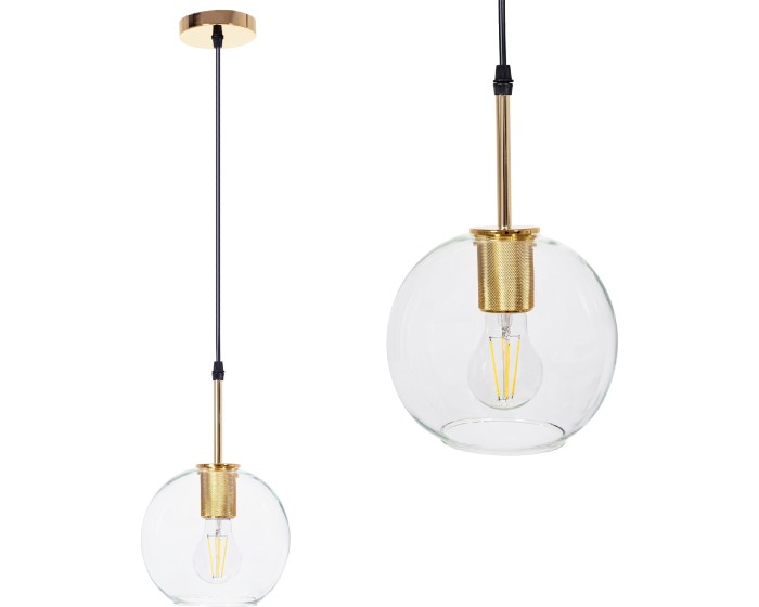 Závěsná lampa La Belle XX zlatá
