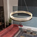 Závěsná lampa La Belle XXIX zlatá/černá