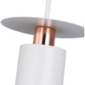 Závěsná lampa Hilena bílá/růžové zlato