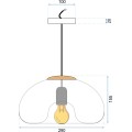 Stropní svítidlo TooLight Glass stříbrná