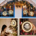 LED světelná ozdoba na okno JINGLE BELLS II kruhová bílá