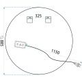 Dotykové nástěnné zrcadlo s LED osvětlením Bas 88,5 cm