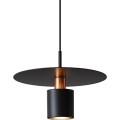 Závěsná lampa Hilena černá/růžové zlato