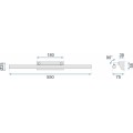 Koupelnové svítidlo 7W 55CM APP362-1W stříbrné