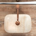 Umyvadlo na desku Rea Belinda Mini 36 cm travertin