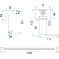 Podomítková bidetová baterie Rea Foss Clif zlatá