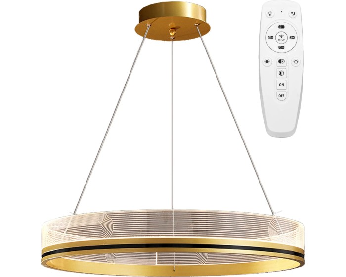 Závěsná lampa La Belle XXVII zlatá