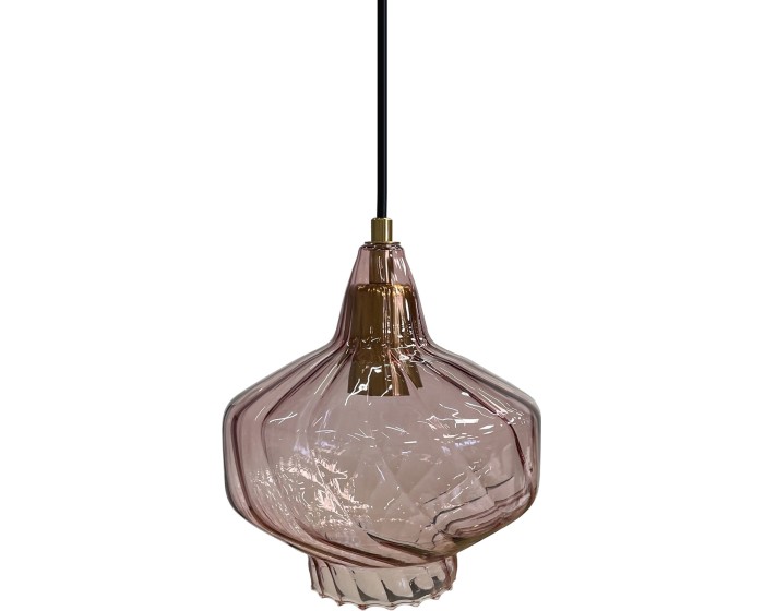 Závěsná lampa La Belle VIII růžová