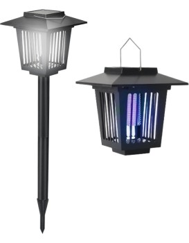 Solární LED lampa Borno 57 cm proti hmyzu černá