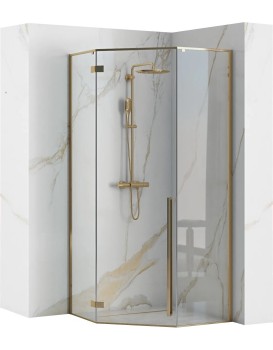 Sprchový kout Rea DIAMOND 90x90 cm zlatý