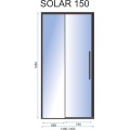 Sprchové dveře SOLAR BLACK MAT 150