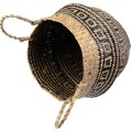 Přírodní košík BOHO I hnědo - černý