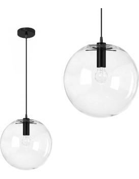 Stropní svítidlo Lassi Black 20 cm transparentní