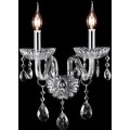 Křišťálová nástěnná lampa 300757 stříbrná