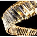 Křišťálový závěsný LED lustr APP1202-CP 78 cm zlatý/neutrální bílá