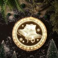 LED světelná ozdoba na okno JINGLE BELLS II kruhová bílá
