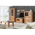 Vitrína Velvet II 11 75 cm z masivu pravá s LED osvětlením dub Rustikal
